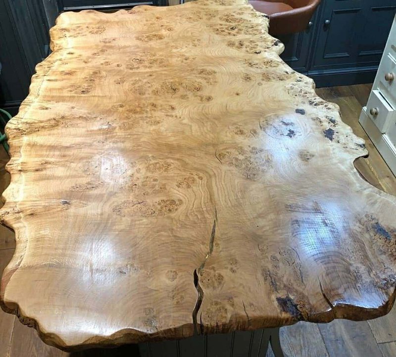 Burr oak table