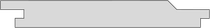 A long light-gray horizontal bar with a left-side notch, a slight right-side extension, and a diagonal cut near the top-right, outlined in dark gray.