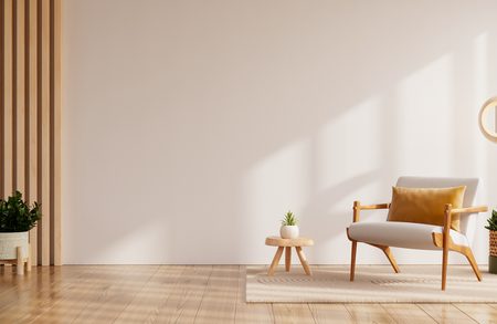 Pale Wood Minimalist Living Space