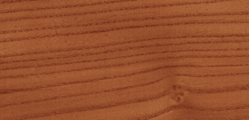 Close-up of warm brown wood surface with visible horizontal grain lines and a small knot.