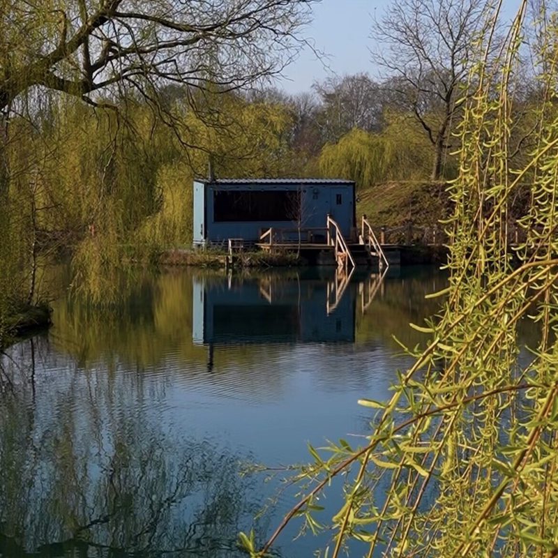 Yorkshire Hut Co Custom Pipi Sauna on the Lake