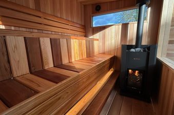 Yorkshire Hut Co Cedar Sauna Hut Inside