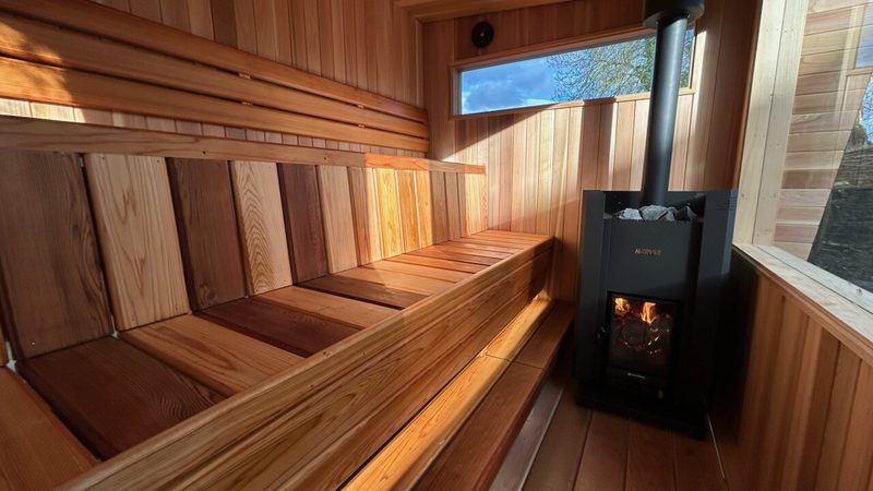Yorkshire Hut Co Cedar Sauna Hut Inside