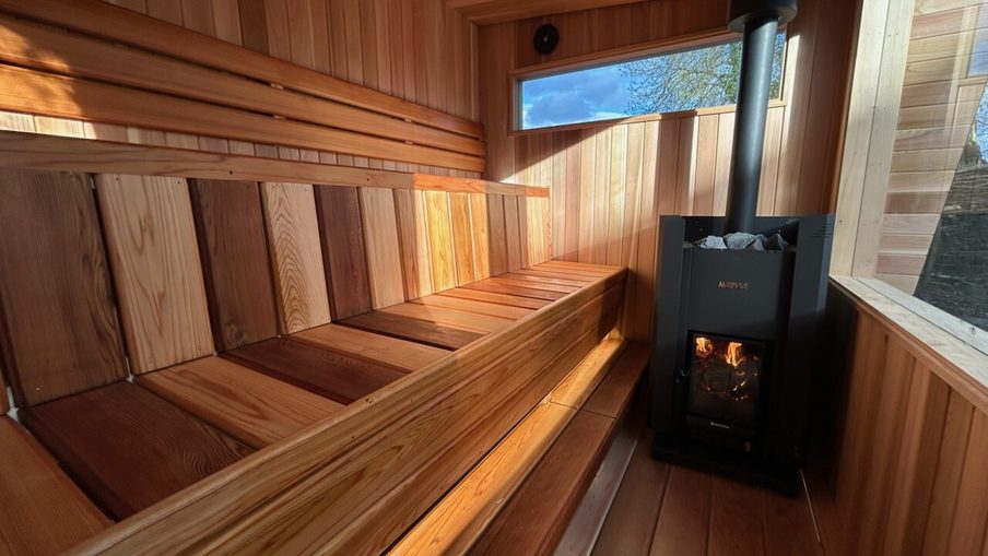 Yorkshire Hut Co Cedar Sauna Hut Inside