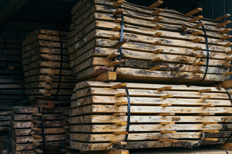 Timber manufacture stickering