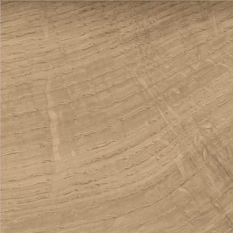 Close-up of a light brown wooden surface with pronounced grain patterns and faint plank seams.