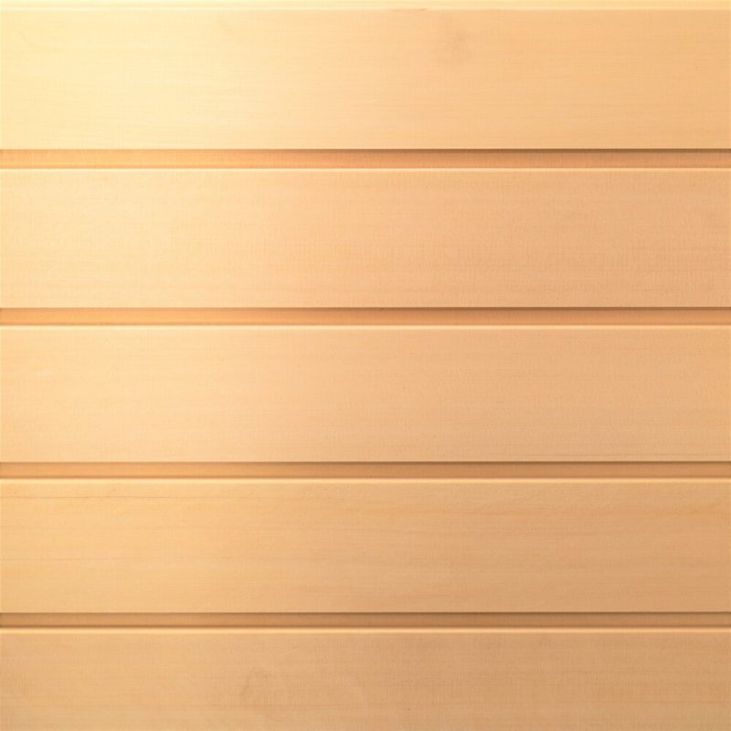 Warm beige wooden wall with horizontal planks and subtle grooves and shadows.