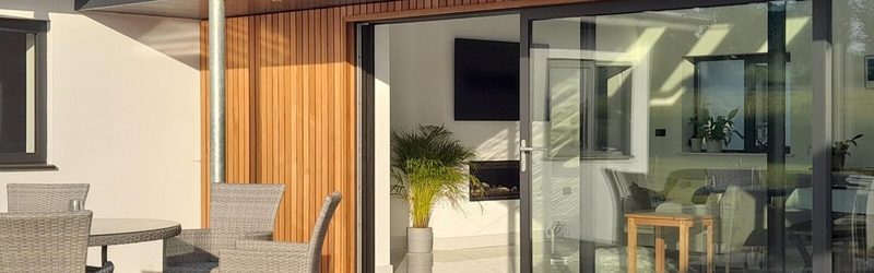 Cedar on modern house 1