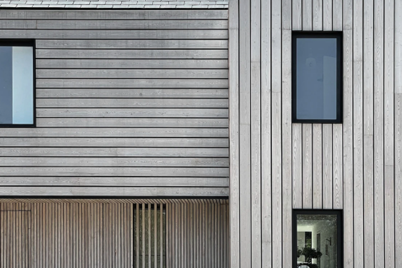 Grey ‘Weathered’ Cedar & Larch Wood Cladding: Design Trend