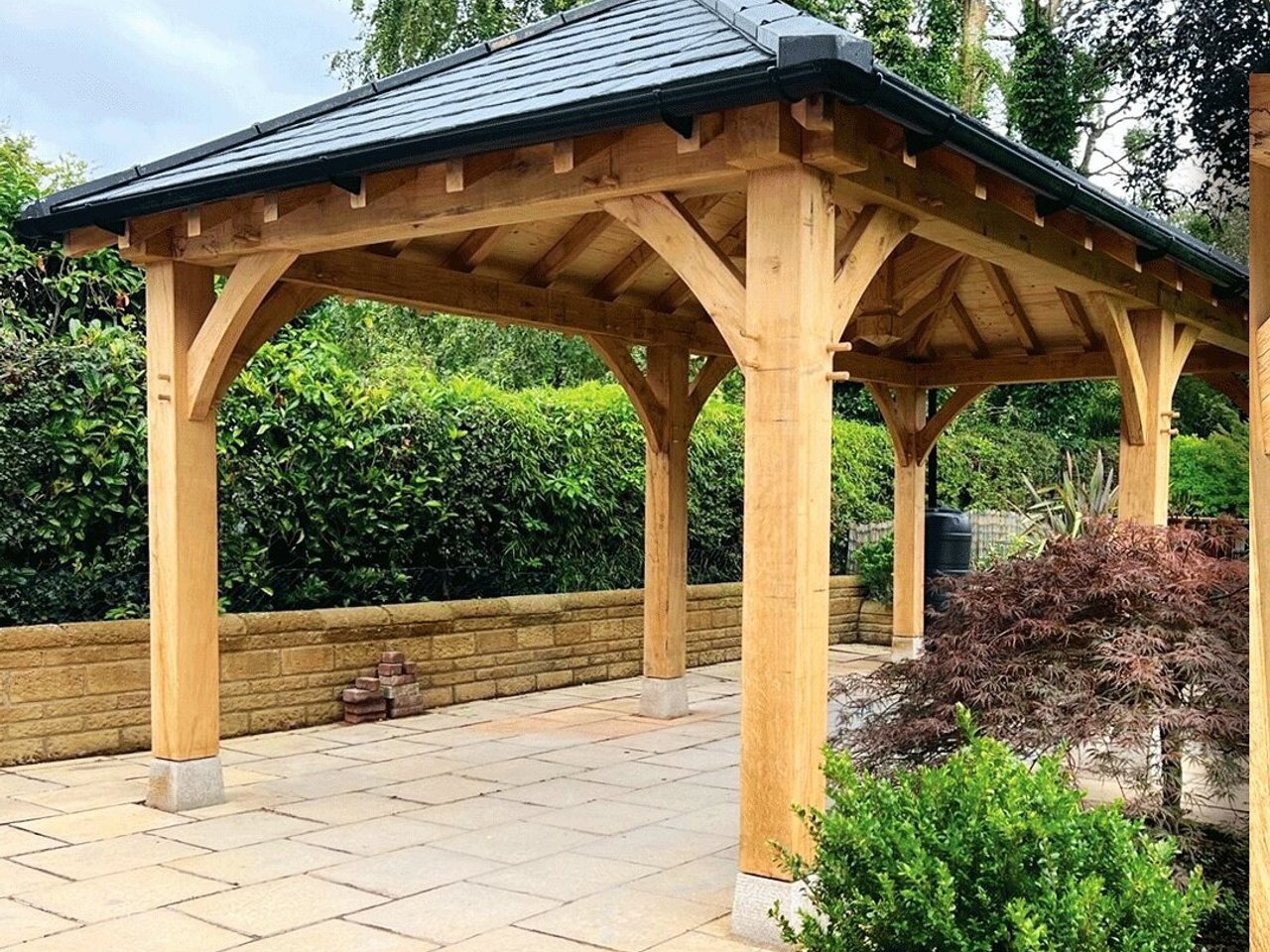 Self-Build Solid Oak-Framed Gazebo & Shelter Kits