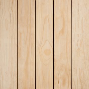 Vertical light wood planks with visible grain and narrow gaps between boards.