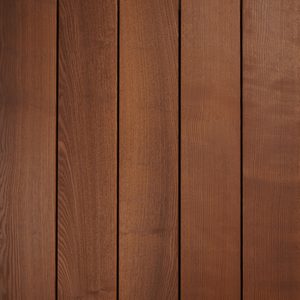 Vertical brown wooden planks with visible grain and slight color variation, resembling a wooden wall or paneling.