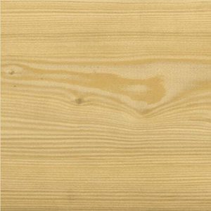 Close-up of a light-colored wooden plank with visible grain patterns and a small knot.