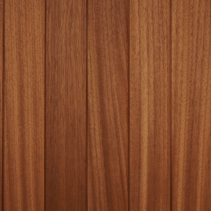 Vertical wooden planks in warm brown tones with visible grain patterns.