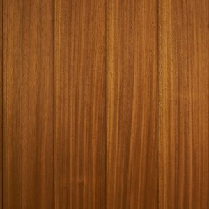 Close-up of vertical brown wood planks with visible grain and seams.
