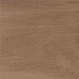 Close-up of a brown wood surface with subtle horizontal grain patterns and a smooth, polished finish.