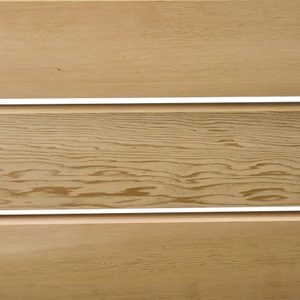 Close-up of horizontal light wood panels with visible grain, separated by thin white gaps.