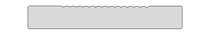Light gray rounded-rectangle bar with a dark outline and a row of soft bumps along the top, set against a black background.